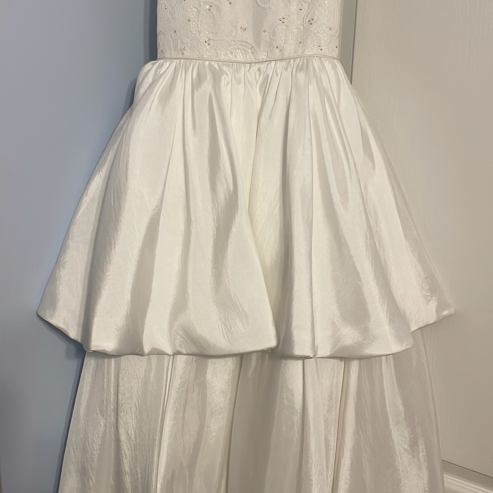 Sherri Hill ivory Tiered Gown